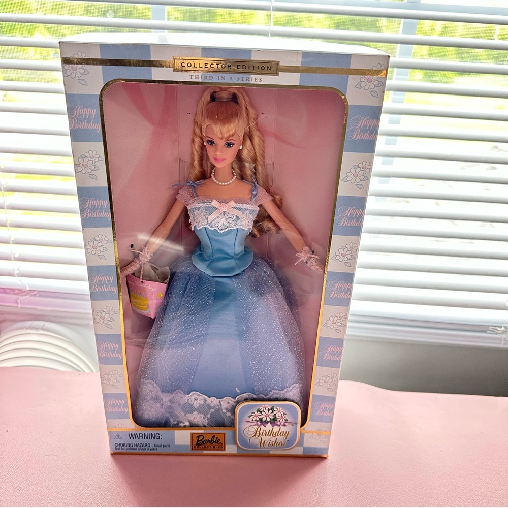 Barbie Birthday Wishes Doll in Light Blue and White